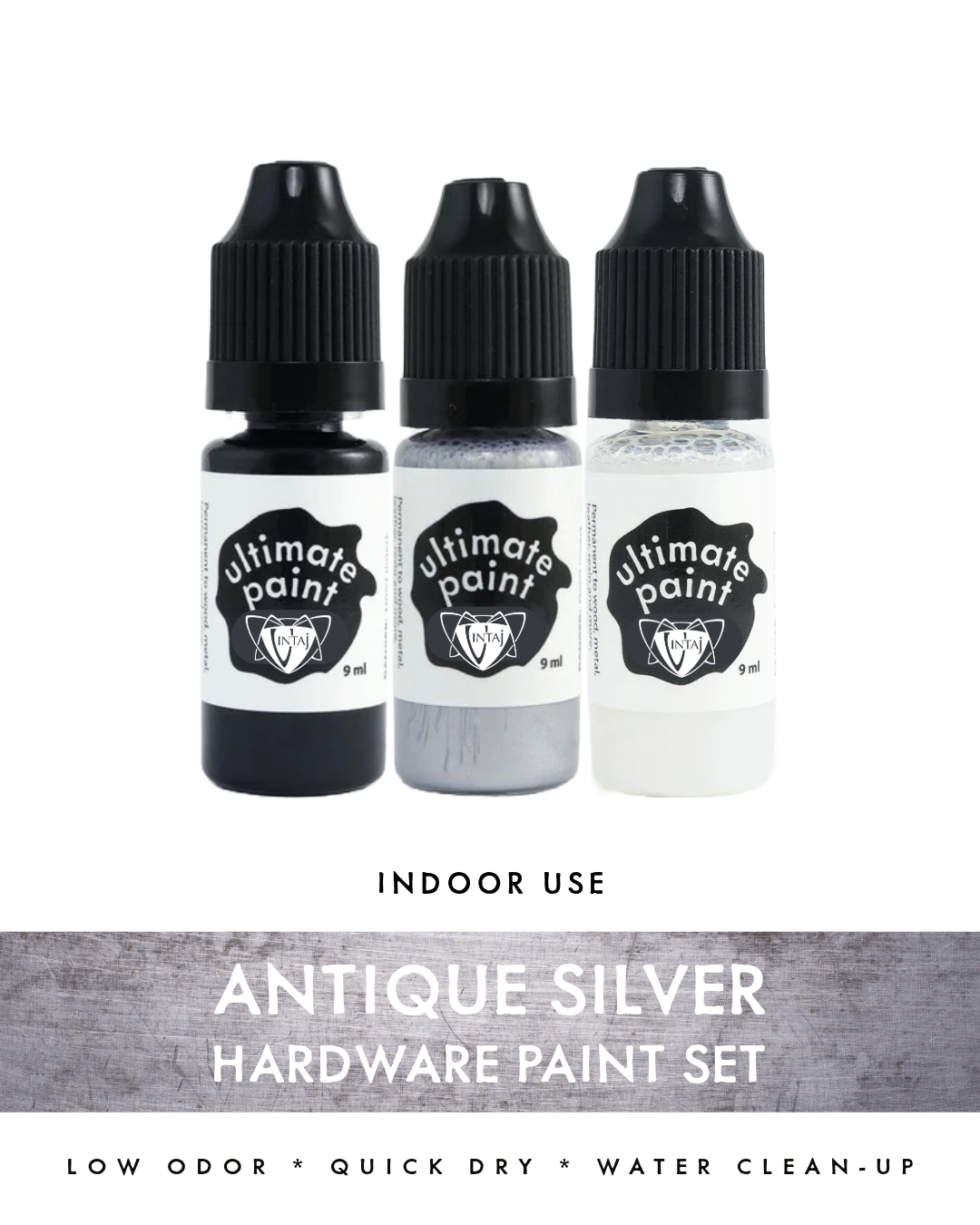 Antique Silver Hardware Paint Set