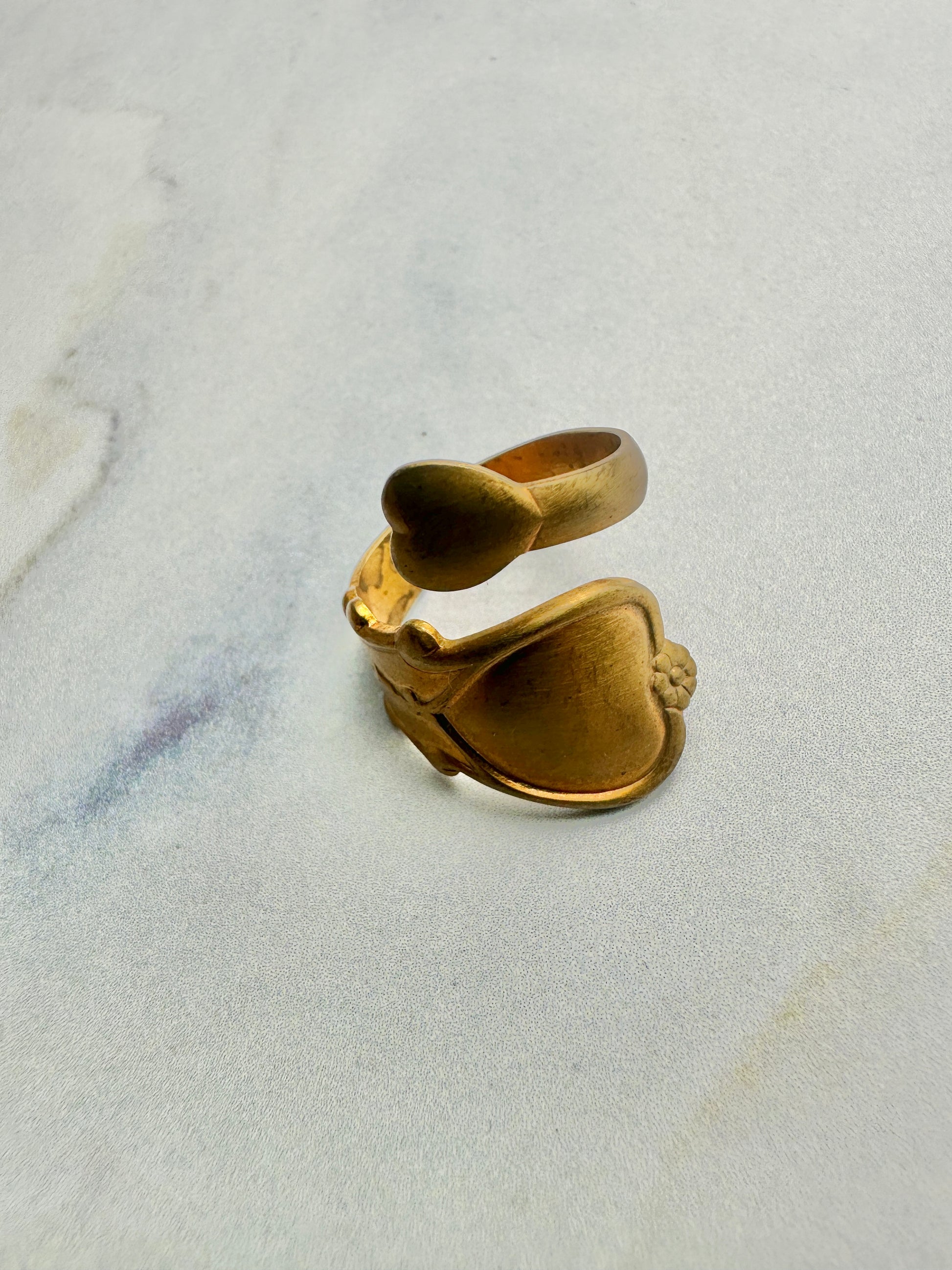 Brass Spoon Ring, Adjustable (1pc)