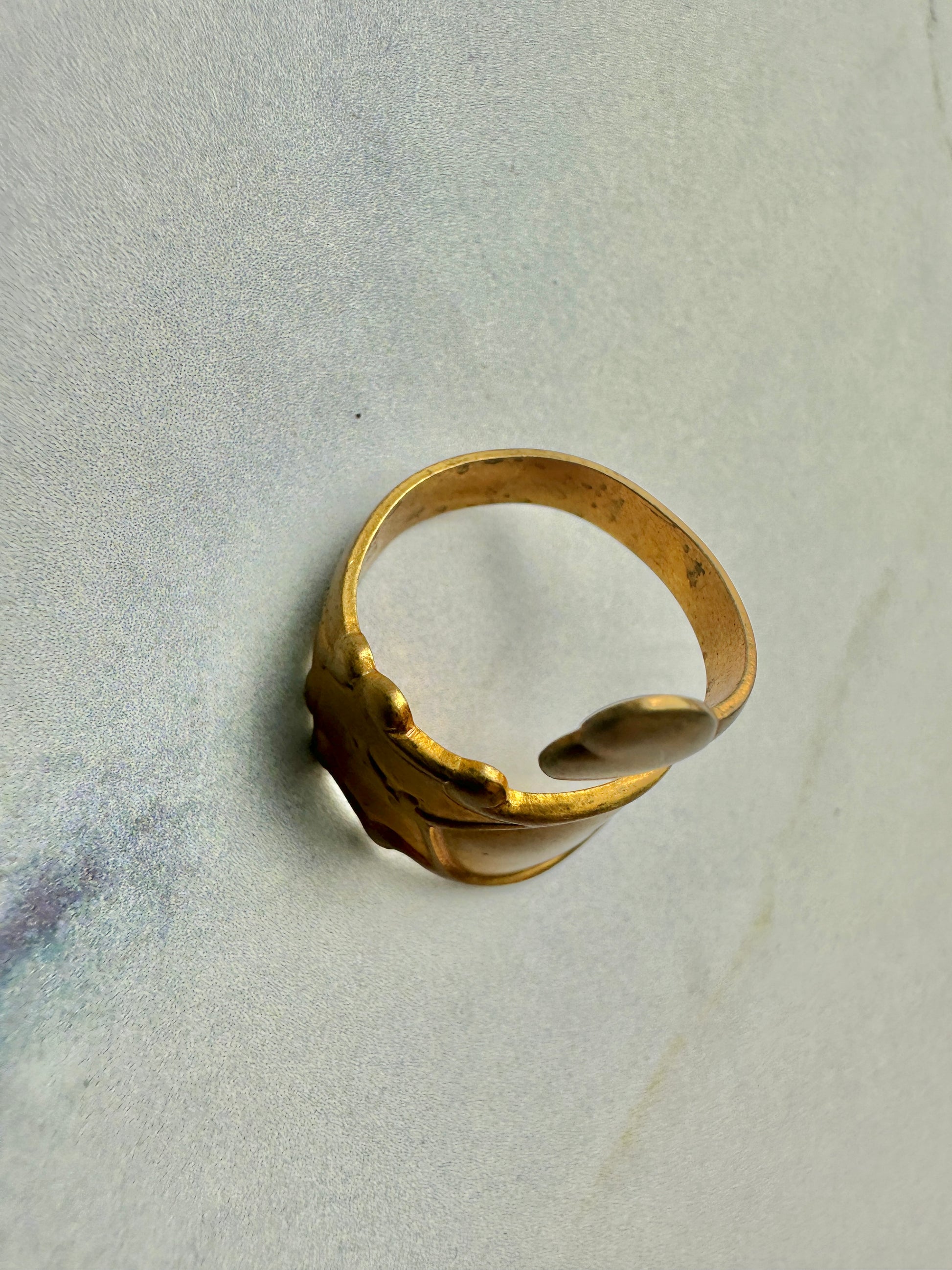Brass Spoon Ring, Adjustable (1pc)