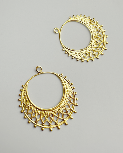 Filigree Hoop, 28x25mm, (2pcs)