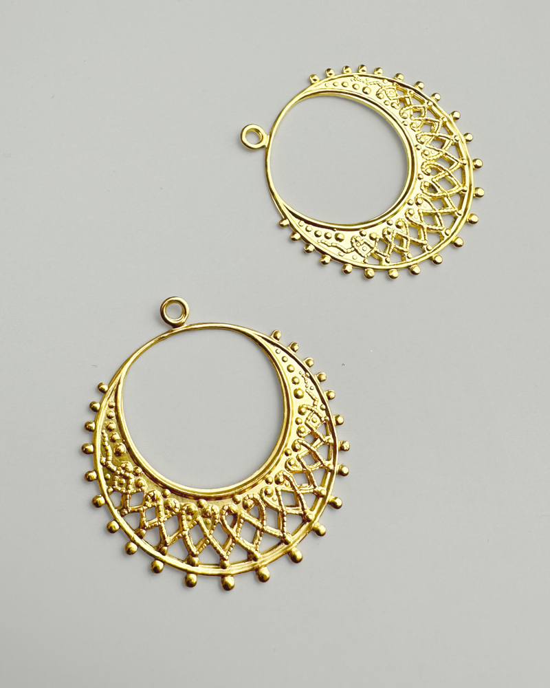 Filigree Hoop, 28x25mm, (2pcs)