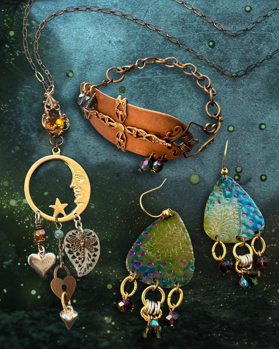 Midnight Dream Necklace, Bracelet & Earring Sampler Bundle!