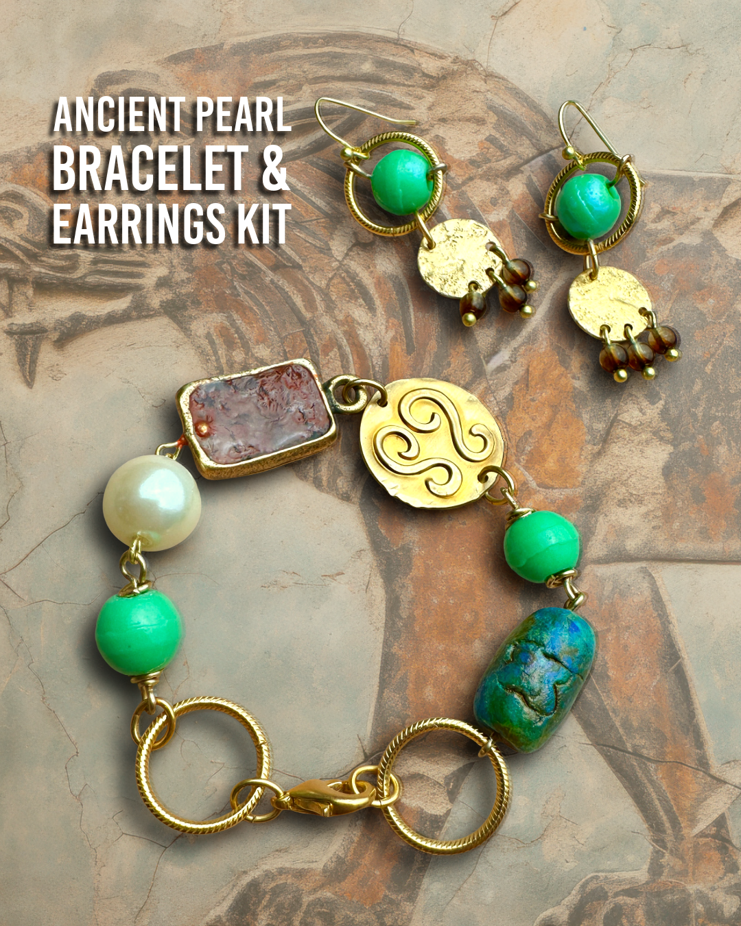 Ancient Pearl Bracelet & Earrings Complete Kit!