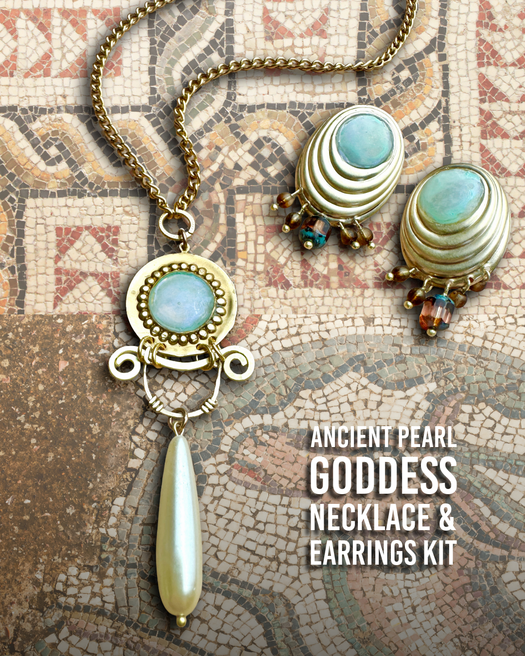 Ancient Pearl Goddess Necklace & Earrings Complete Kit!