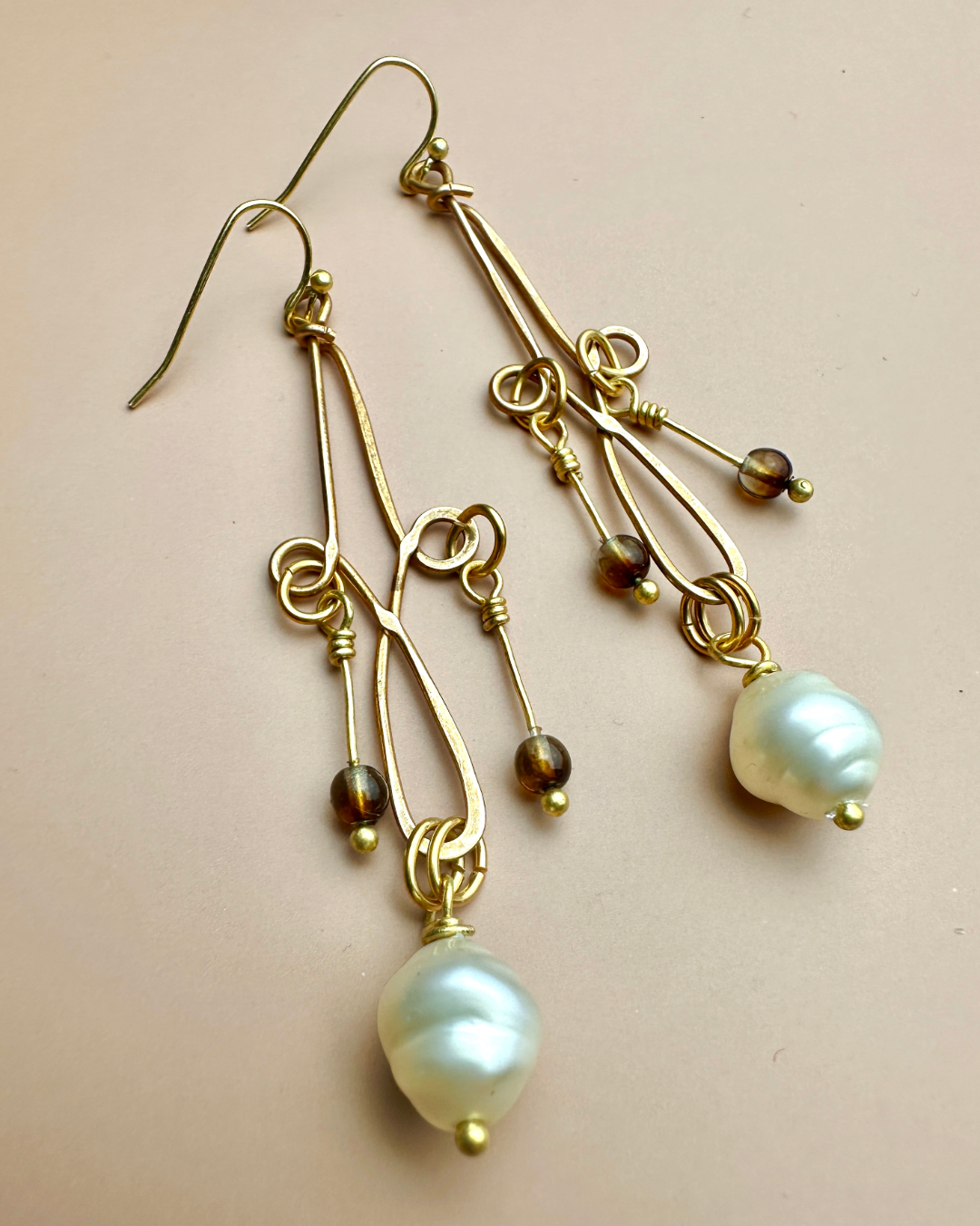 Ancient Pearl Cameo Necklace & Earrings Complete Kit!