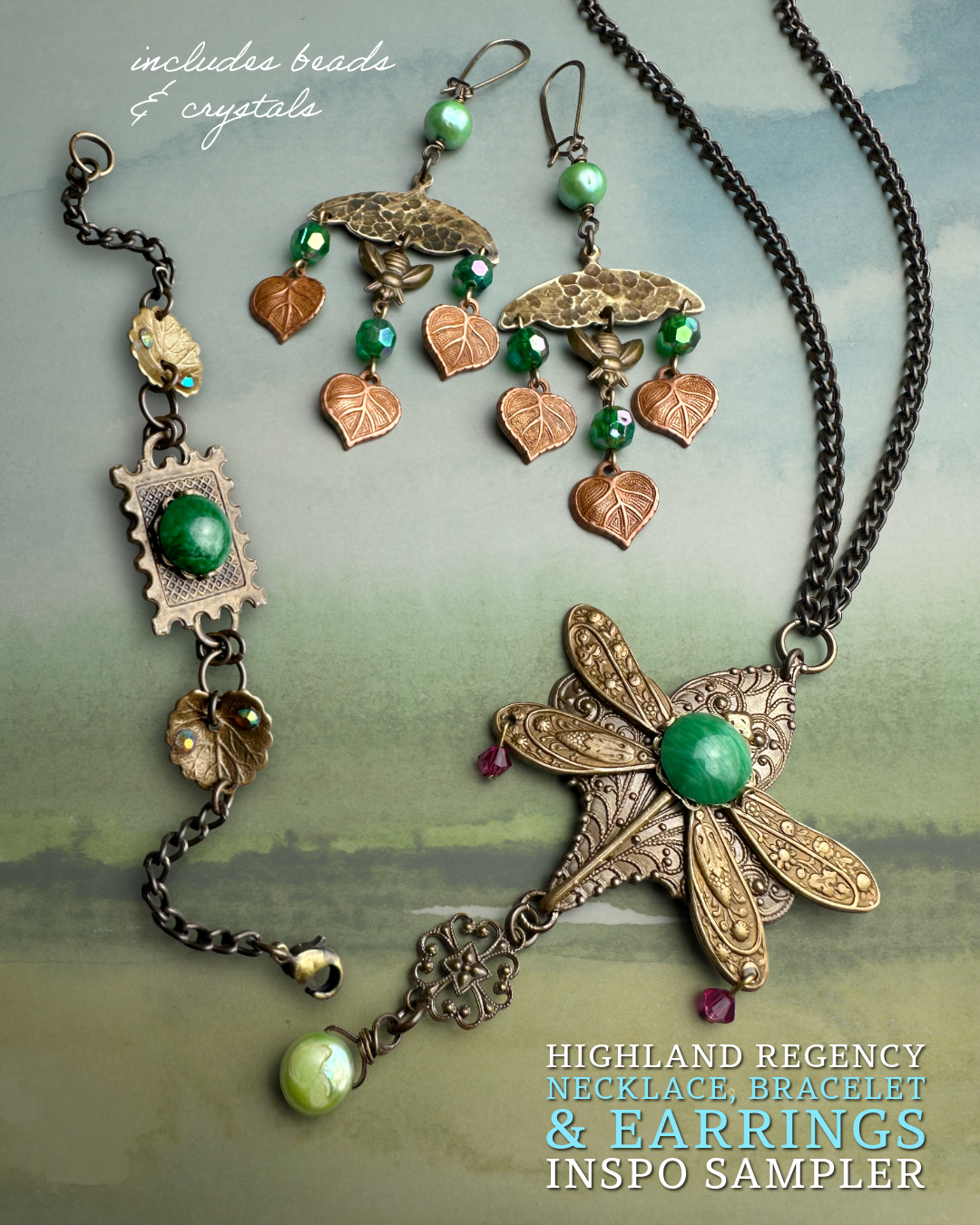 Highland Regency Necklace Bracelet & Earrings Inspo Bundle