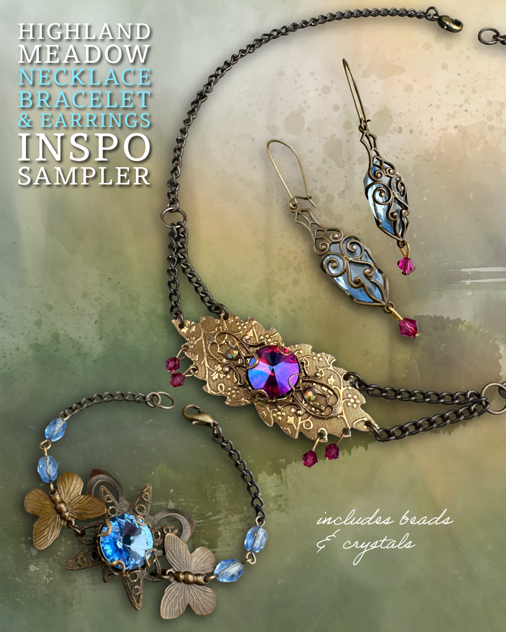 Highland Meadow Necklace Bracelet & Earrings Inspo Bundle