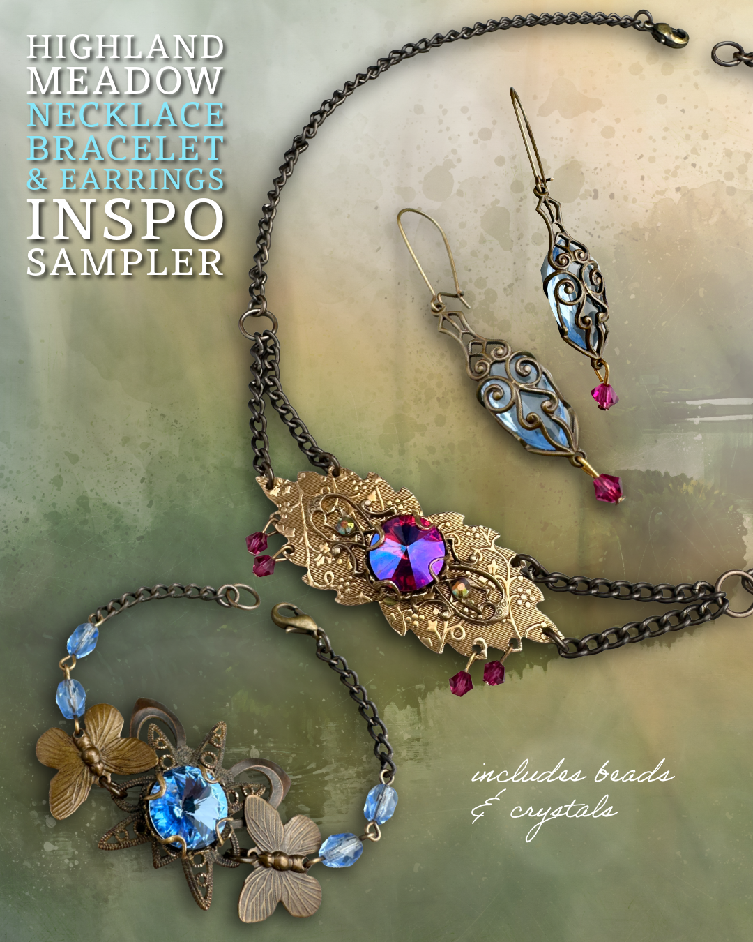 Highland Meadow Necklace Bracelet & Earrings Inspo Bundle