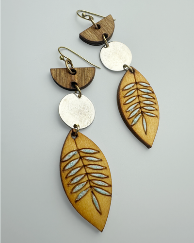 Botanical Fern Necklace & Earrings Complete Kit