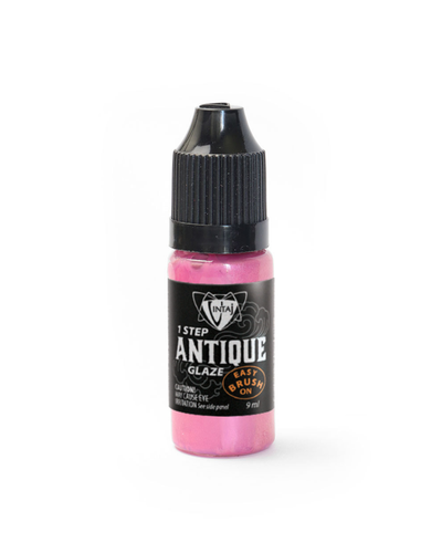 Pink antique glaze bottle.
