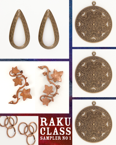 Various copper-colored jewelry findings and components.