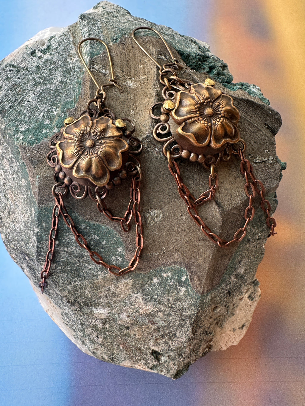 Dapping Enamel Class Necklace Earrings Sampler