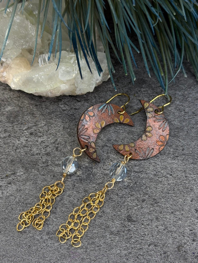 Southwest Moon Leather Earrings Complete Kit