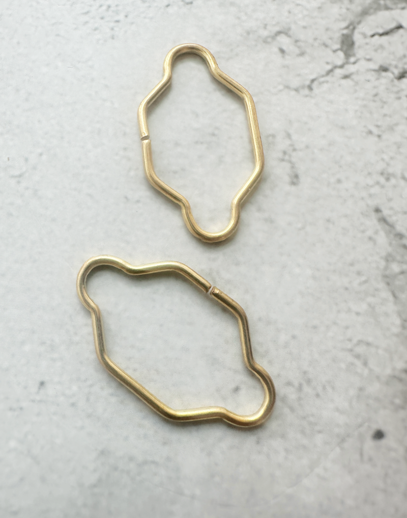 JRV121 Gold Geometric Jewelry Components