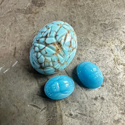 Egyptian Scarab Bracelet & Earrings Kit