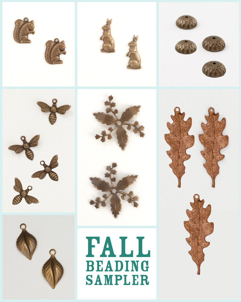 Fall beading sampler featuring metal charms, Limacollabbanner-38