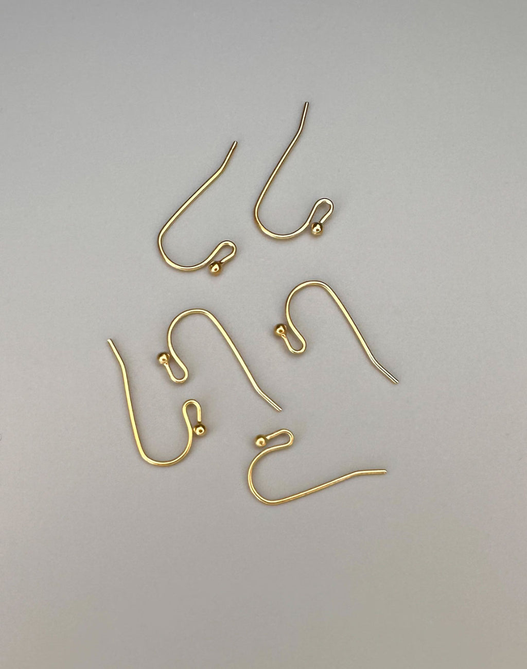 Gold earring hooks