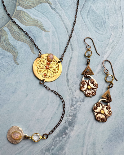 Garden Sundial Necklace & Earrings Kit