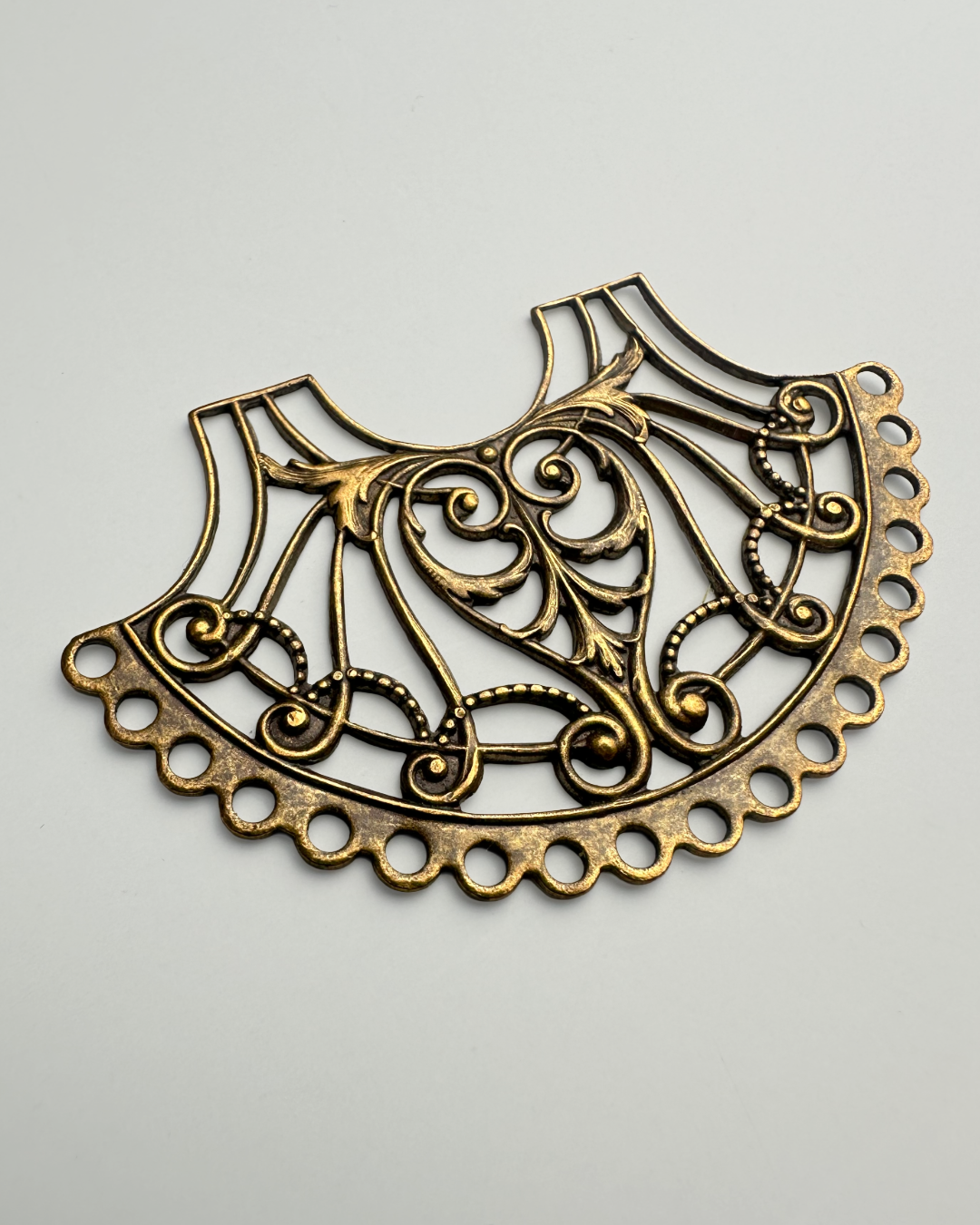 Fanciful Flourish Filigree Connector, 62x40mm  (1 pc)