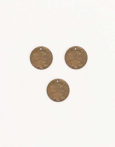 Three vintage coin pendants (P258-NBS-BACK)