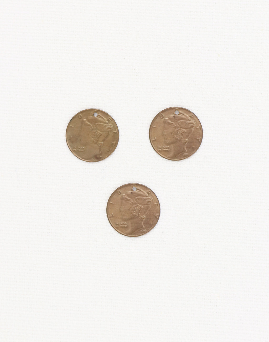 Mercury Head Coin, 13mm, (3pcs)