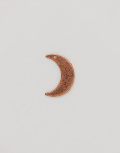 Copper crescent moon charm - PT152-170-BACK