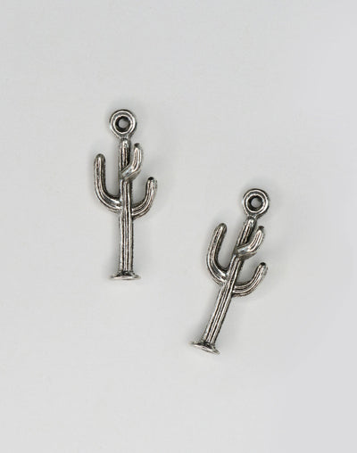 PT437-060 Silver Cactus Charms