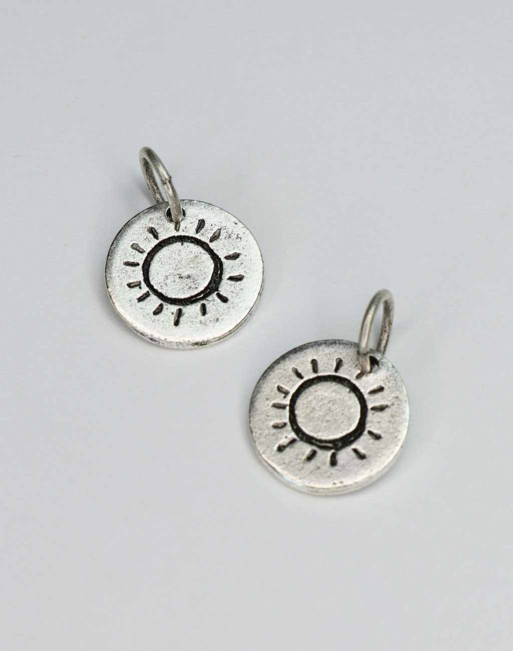Sun Circle Charm, 14mm  (2pc)