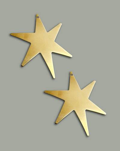 Asymmetrical Star Blank, 47x42mm, (2pcs)