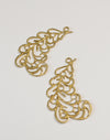 Filigree Plume, 40x25mm, (2pc)