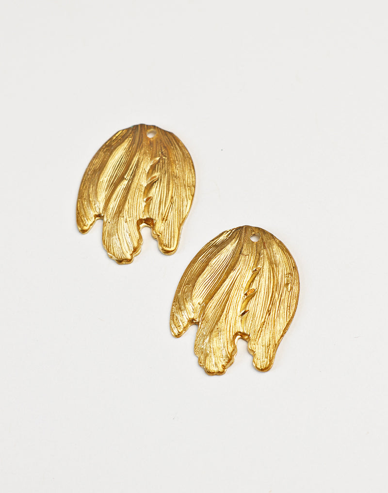 PV070 Gold Leaf Earrings