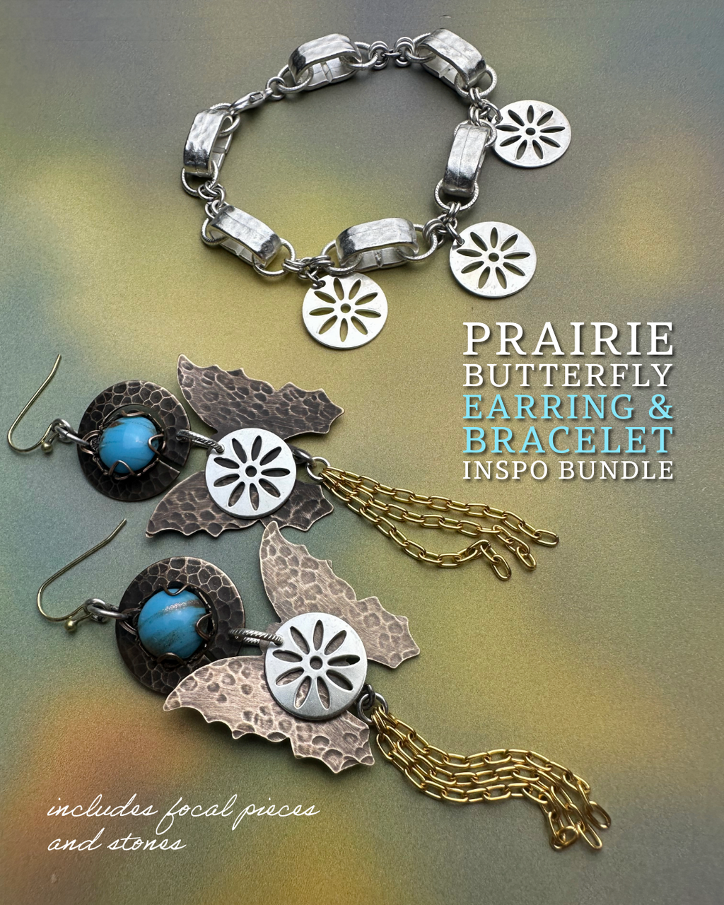 Prairie Butterfly Bracelet & Earrings Inspo Bundle