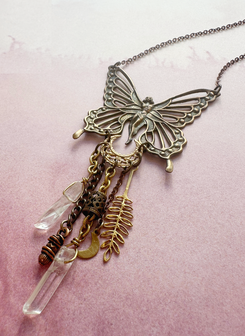 Butterfly pendant necklace