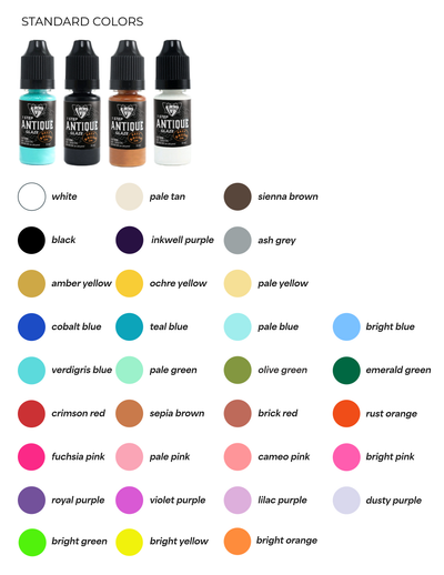 Antique Ink Standard Colors Chart