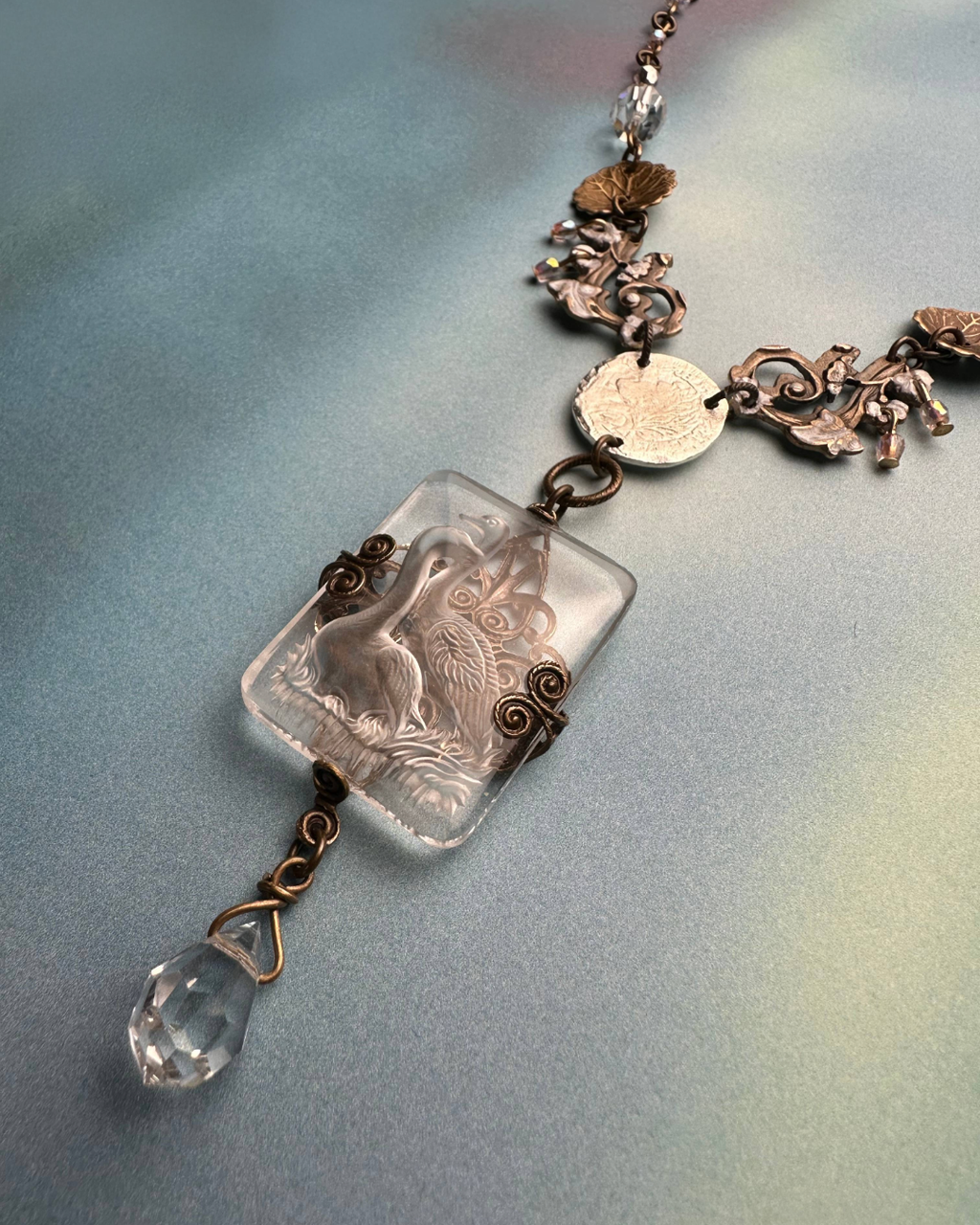 White Swan Necklace & Bracelet Inspo Bundle