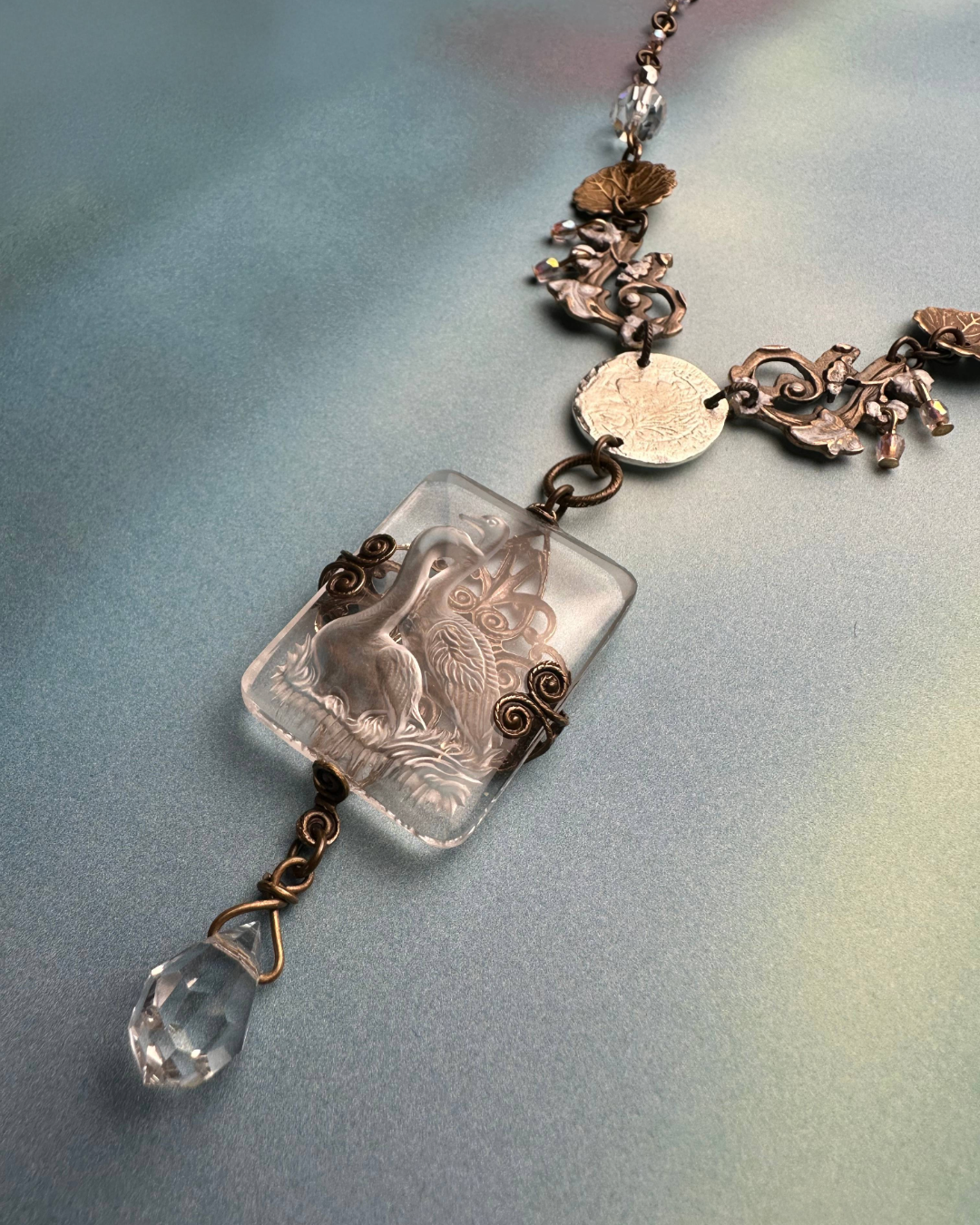 White Swan Necklace & Bracelet Inspo Bundle