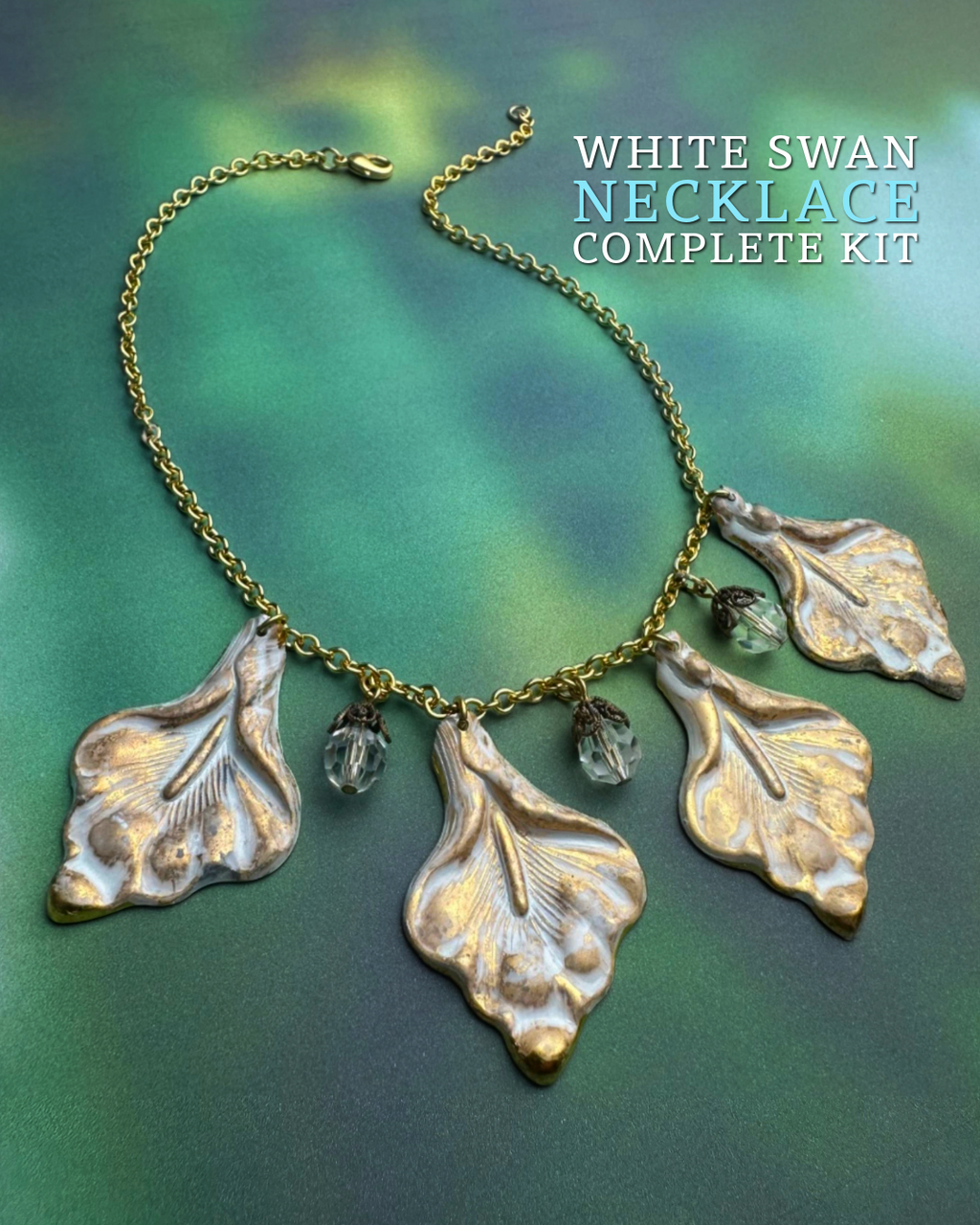 White Swan Calla Lily Necklace Complete Kit