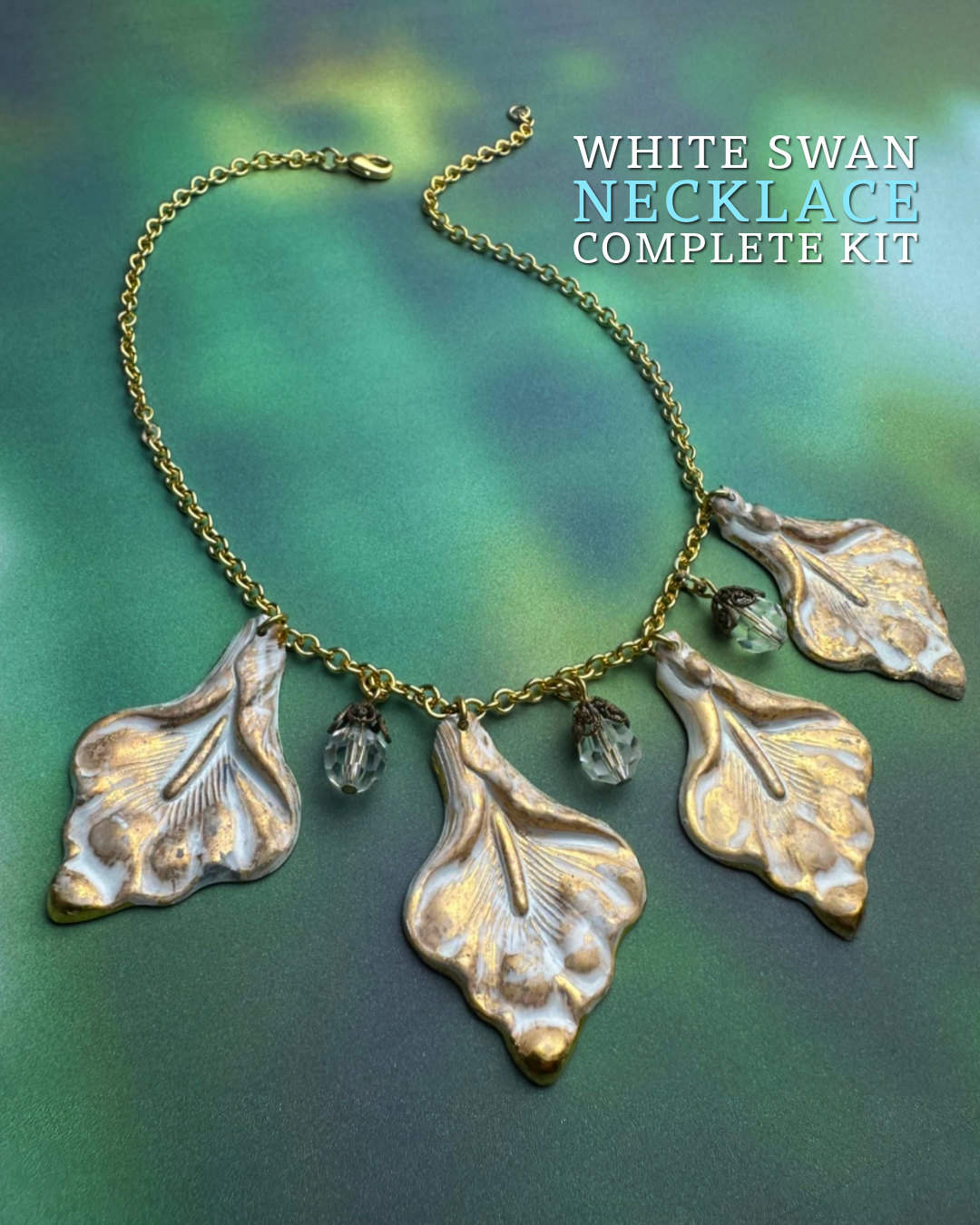 White Swan Calla Lily Necklace Complete Kit