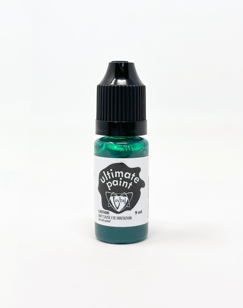 Green shimmer paint bottle