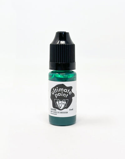 Green shimmer paint bottle