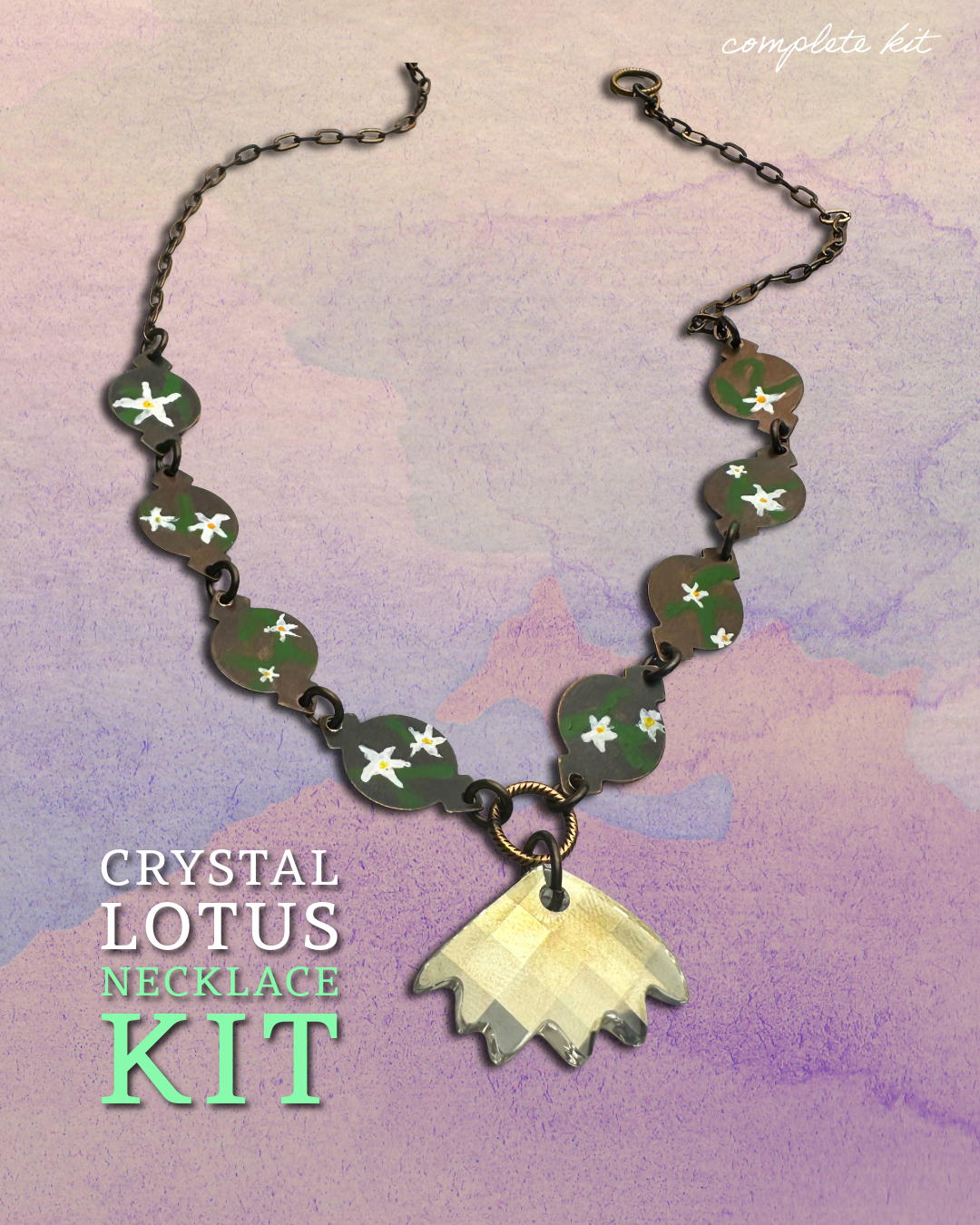 Crystal Lotus Necklace Complete Kit