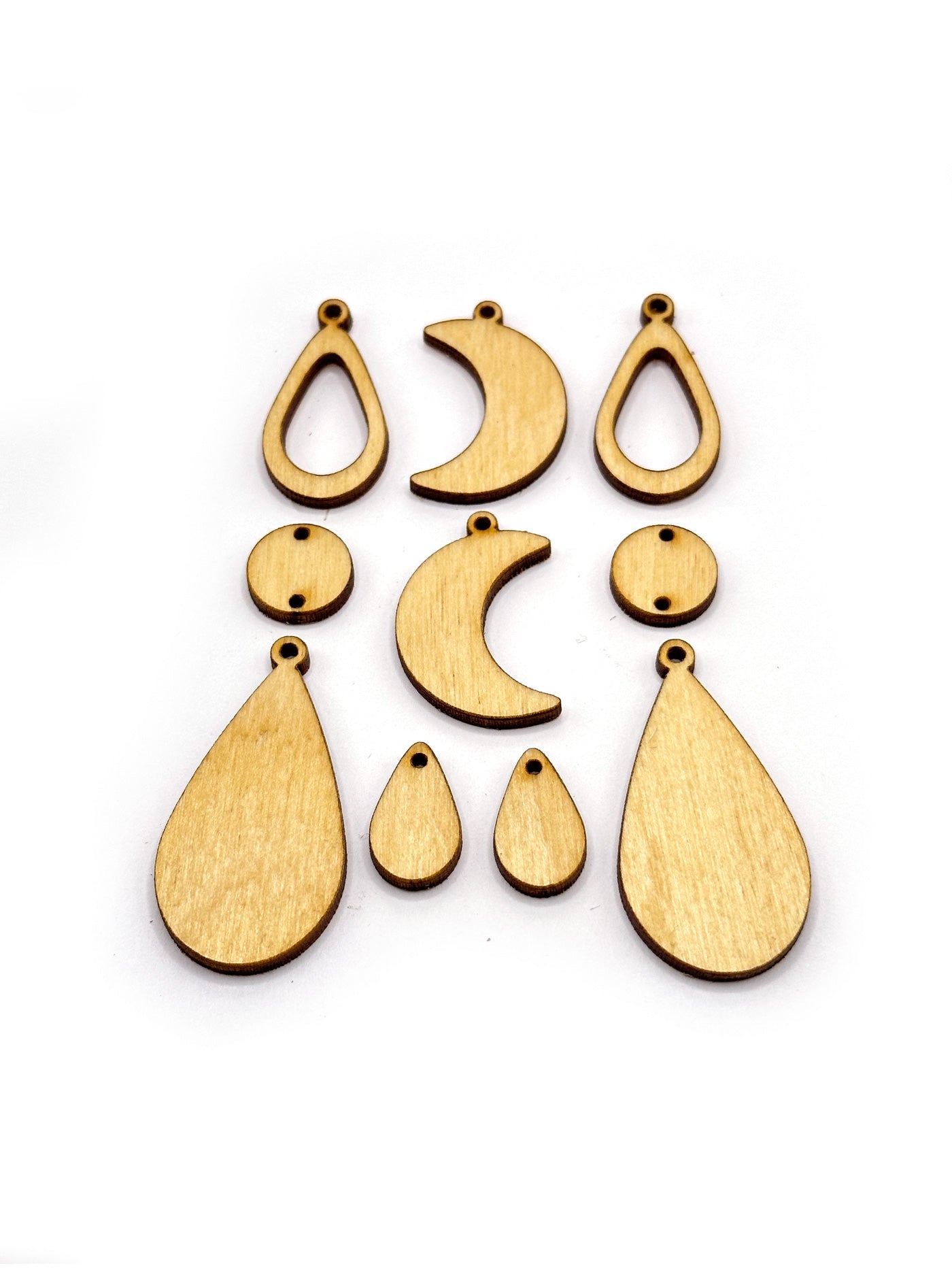 10pcs Fashion yellow round earrings gold circle accessories Woman