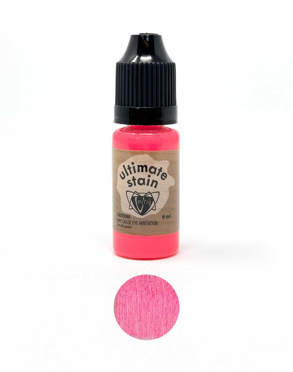 Neon pink stain bottle and swatch