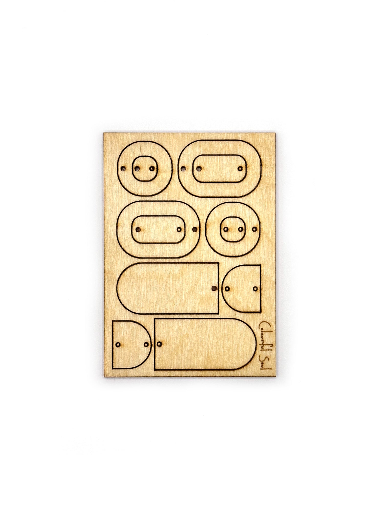 Rounded Blank Shapes, Jewelry Pop Outs (1 panel, 12pcs/ea)