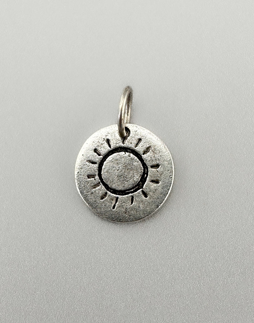Sun Circle Charm, 14mm  (2pc)