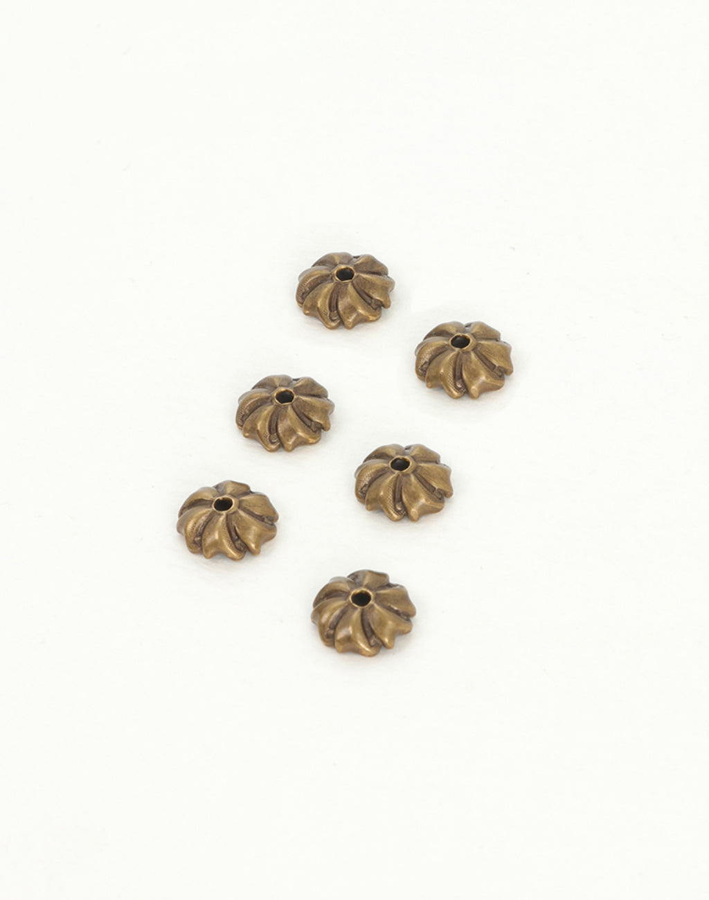 Pinwheel Bead Cap, 7.5mm, (6pcs)