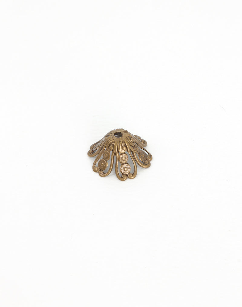 Fluted Flower Bead Cap, 20mm, (1pc)
