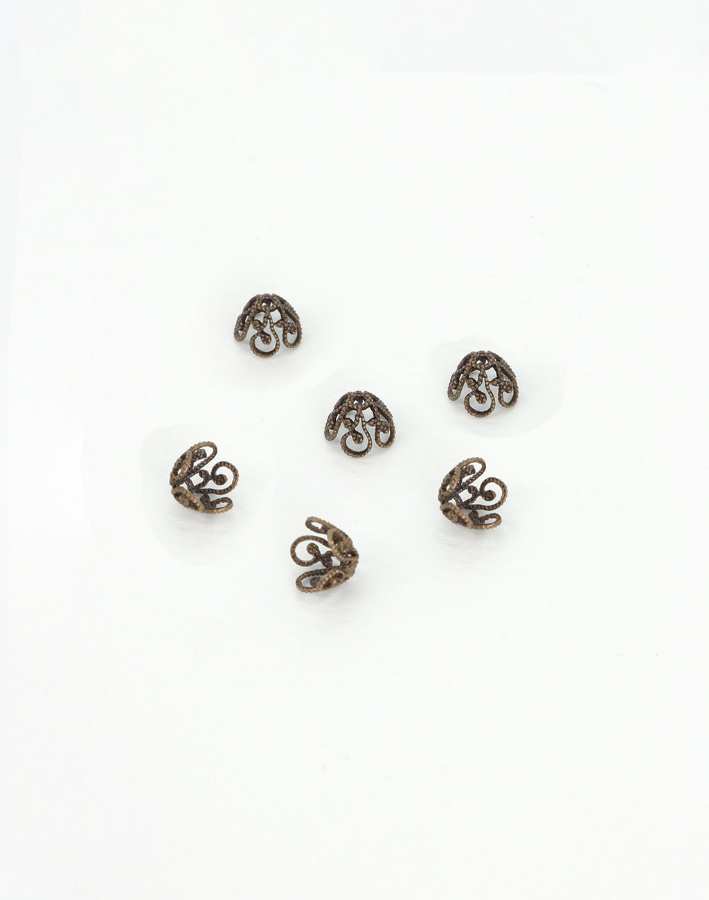 Ornate Bead Cap, 7.5mm, (6pcs)