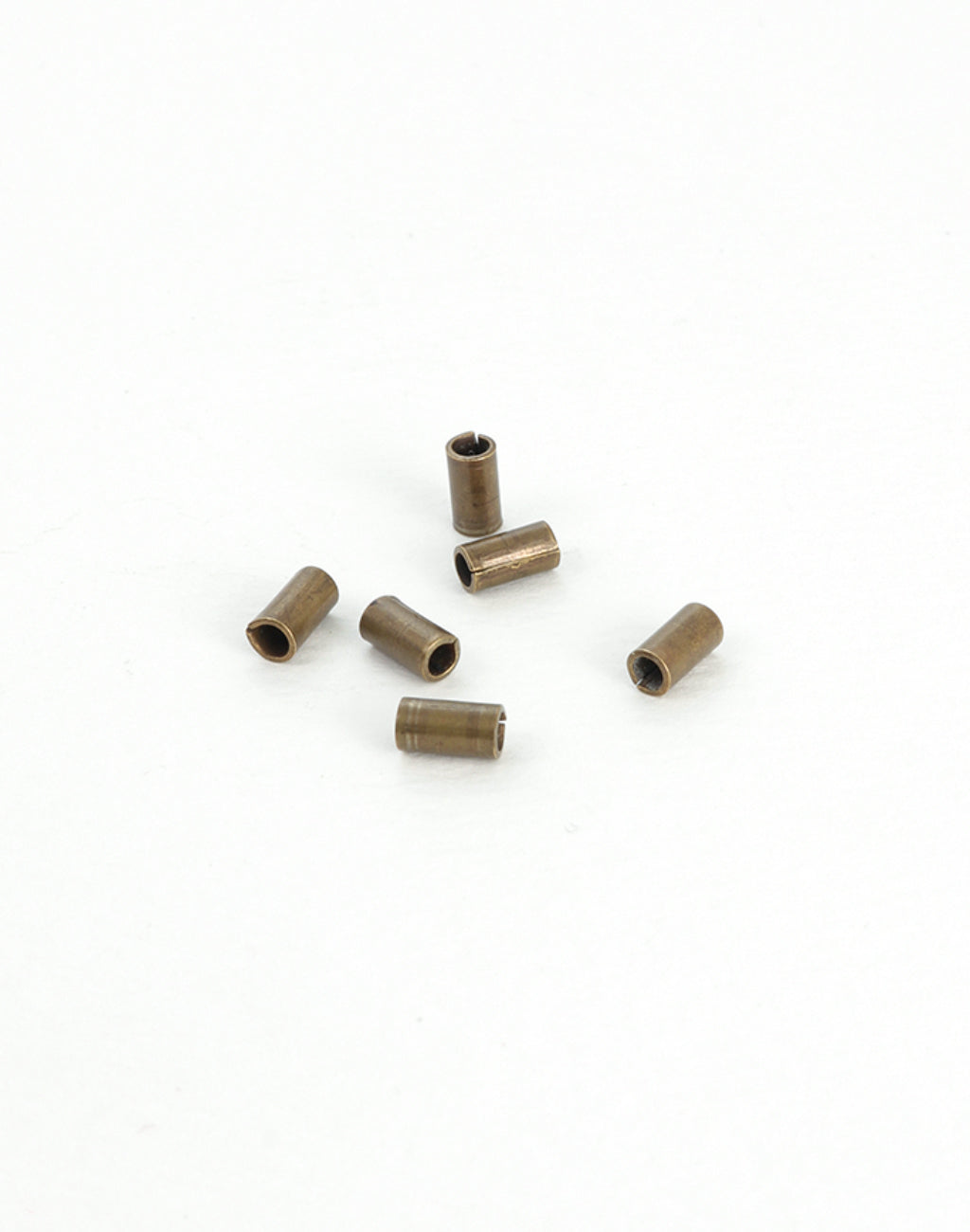 BD160 metal sleeve connectors on white background