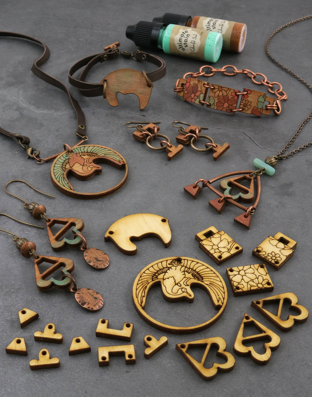 Swooping Crane, Jewelry Pop Outs (1 panel, 16pcs/ea)